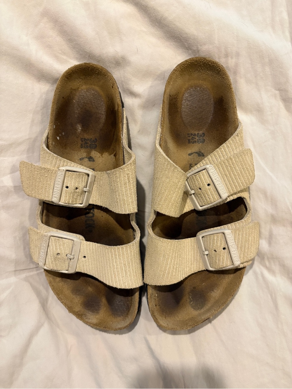 Birkenstock Two-Strap Sandals in Beige